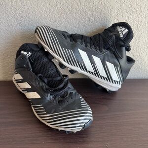 Adidas Football Cleats‎ Black White Stripes Athletic Shoes